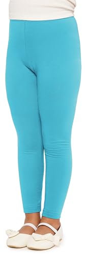 Merry Style Mädchen Lange Leggings aus Baumwolle MS10-225 (Türkis, 128 cm)