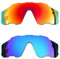 SOODASE Para Oakley Jawbreaker Gafas de sol Rojo/Azul 2 Pares Lentes de repuesto polarizadas