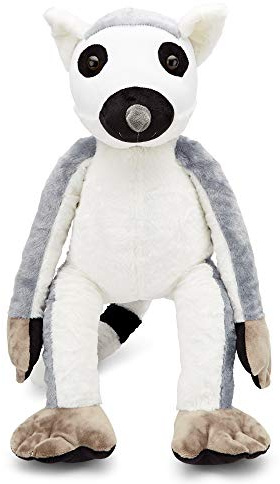 Zappi Co Childrens Stuffed Soft Cuddly Large Plush Toy Lifelike Stuffed Animal for Boys Kids (Ring Tailed Limur)