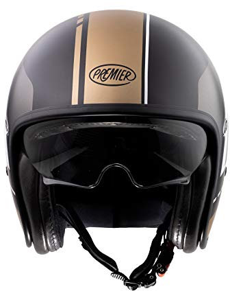 Premier HELM VINTAGE BL 19 BM,SCHWARZ/GOLD/GRAU,XS