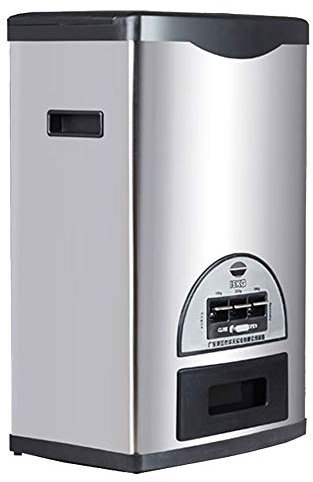 LXYYSG Cereal Container, Stainless Steel Rice Dispenser, Food Storage Container for Beans and Rice or Cereals, Moisture-Proof Rice Storage Bin for Keep Food Fresh, Automatic MeteringBlack-15KG