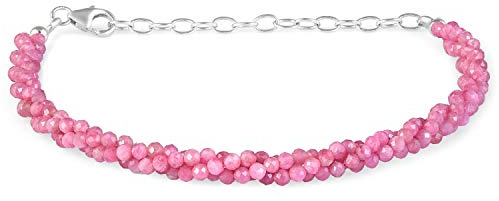 Bracelet en tourmaline rose, pierre de naissance du mois d'octobre, cadeaux de Noël, bracelet en tourmaline.