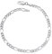 Figaro Armband 925 Sterling Silber rhodiniert 3,5mm breit Länge wählbar 16 16,5 17 17,5 18 18,5 19 19,5 20 20,5 21 21,5 22 cm Figarokette Silberkette Armkette Armkettchen anlaufgeschützt (22)