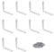 TERF® 10 Pcs Zinc Plated Steel 100mm X 100mm X 22mm (4’’ X 4’’ X 0.86’’) Angel L Shape Corner Brace Bracket Joining Fixing Self Support Repair with Fixing Screw