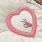 Ouken Forme De Coeur Maquillage Maquillage Maquillage Miroir Miroir Miroir Miroir Miroir Cosmétique Pour Femmes Dames Filles Rose