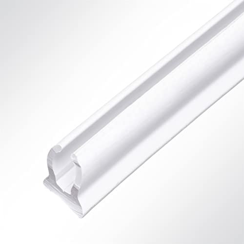 LYSEL® Kederschiene Kederleiste Kederprofil Kunststoff Weiß 90° Länge 2m für Keder 5,5-7,5mm