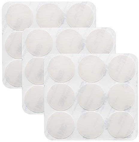 GINOYA Glasplatte Stoßstangen, 27pcs 1.15mm dünn Silikon Klebstoff Möbel Stoßstangen für Glastisch Tür Schrank Schubladen (weiß)