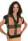 TRENDYOL Damen V-neck Plaid Regular Vest Sweater, Grün, S EU