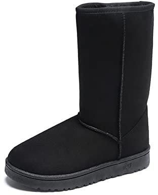 Stivali Donna Stivaletti Invernali Cerniera Stivali da Neve Cotone Caldo Peluche Piatto Sportive Boots Bassi Scarpe Ultraleggero 25-41EU