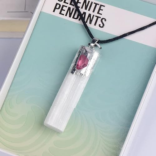 100% Selenite Naturale Gesso Pendente Roccia Pietra Minerale Campione Gioielli Aggiungi Fascino Regali Fai da Te Souvenir 1PC
