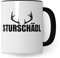 Sturschädl Tasse Geschenkidee Dickkopf Kaffeetasse Geschenk für Bayer Kaffeebecher Bayrisch Becher (Weiß & Schwarz)
