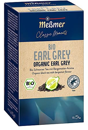 Meßmer Classic Moments Bio Earl Grey | 100 % Bio | Schwarzer Tee | 18 Teebeutel