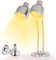Küche Wärmebrücke mit Splitterfreie Infrarotlampen, Wärmebrücke Küche Gastro Für Essen HöHenverstellbar Warmhalten Von Speisen, Speisenwärmer, 220v, 500w, ﻿Aluminium Food Warmers(Double Head, Silver)