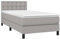 vidaXL Boxspringbett mit Matratze Bett Einzelbett Polsterbett Bettrahmen Lattenrost Bettgestell Hotelbett Schlafzimmerbett Hellgrau 90x190cm Stoff