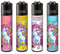 Clipper® Set di 4 accendini Unicorns