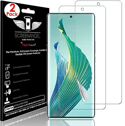 TECHGEAR [2 Pack Screen Protector fits Honor Magic 5 Lite 5G [Screen Angel Edition] [Case Friendly] [Bubble Free] [FULL Screen Coverage] HD Clear Flexible TPU Film