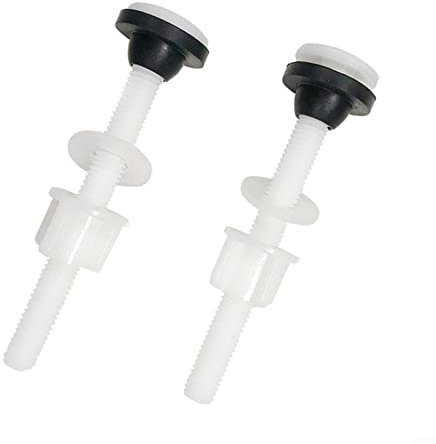 Lot de 2 vis pour réservoir d'eau de toilette, réservoir de chasse d'eau, vis de fixation pour réservoir de toilettes, mousse de toilette, installation en caoutchouc