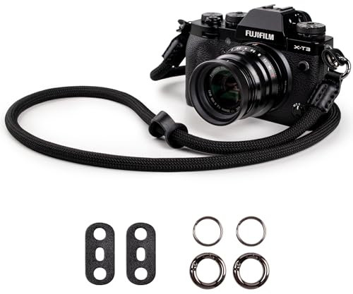 VOVMOEYA Camera Strap,Camera Neck Strap shoulder strap for Fujifilm XS20 XT5 XH2S Nikon Zf Z8 Z30 Canon EOS R6 R7 R8 R10 R50 Sony A6400 A6700 A7C II A7IV Camera Strap Rope - Black