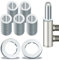 Juego de 100 arandelas para puerta de habitación, anillos de montaje, sin marcas de abrasión, 10,20 x 15,8 x 1,8 mm, galvanizados