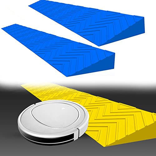 Agashi Threshold Door Step Ramp Curb Ramp for Robot Vacuum Cleaner Doorway Walker Elderly Stairs Wheelchairs/Blue/100 * 13 * 6.5Cm