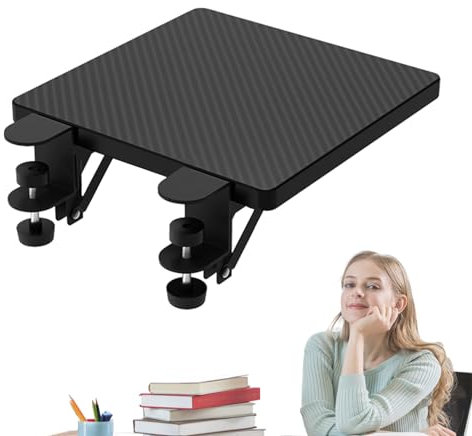 Teksome Tastaturverlängerung für Schreibtisch, Schreibtischverlängerungsregal, Schreibtischbefestigung Tischhalterung, Klemme am, Tischverlängerung, Armlehne für den Schreibtisch, ergonomische