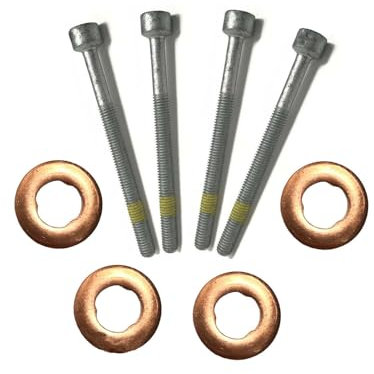 4 x Einspritzdüsenschraube, Unterlegscheibensatz, Einspritzdüsenhalter, Schraube, Cooper, Unterlegscheibe, Ersatz, A0009902907 A6110170060