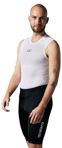 Acelera Radlerhose Herren kurz - Fahrradhose gepolstert [über 6h Fahrzeit], Radhose Herren mit fortschrittliche Dämpfung - Minimale Reibung - Atmungsaktive Fahrradbekleidung - XXL Essential