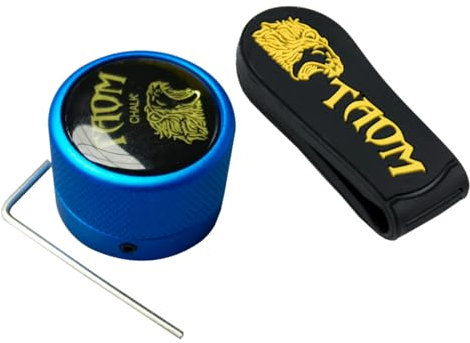 YEUEK TAOM - Porta gessetti da Piscina, Forma Rotonda, Pratico Strumento da Biliardo, Mini Custodia Magnetica per Gesso, Contenitore Rotondo