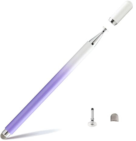 Twiller Stylus Pen, Universal Tablet Pens Touch Screen for All Tablet, Tablet Pen with Magnetic Cap for Apple/iPhone/iPad pro/Mini/Air/Android/Microsoft and Other Devices Purple