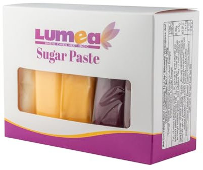 Dekozauber24 Rollfondant-Set zum Dekorieren von Kuchen und Torten, 5 Farben, 100g Fondant pro Farbe (Natural)