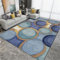 RUGMRZ Tapis De Bar Tapis Antistatique Tapis Bleu Design géométrique Rond Tapis de Salon antidérapant Personnalisable Tapis Carreaux De Ciment 60X120CM