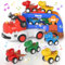 Usrela Dinosaur Truck Toys for 2 3 4 Year Old Boys Gifts, 5 in 1 Carrier Truck Toddler Toys for Age 1-3, Dinosaur Toy Cars with 4 Pull Back Cars, Birthday Gifts for 2+ 3+ Year Old Boy