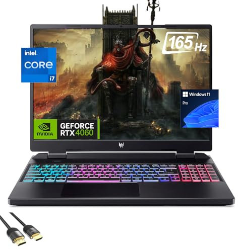 Acer Predator Helios Neo 16 Gaming Laptop, 16 WUXGA 165Hz IPS, Core i7-13650HX, GeForce RTX 4060, 32GB DDR5, 1TB PCle 4.0, 4-Zone RGB KB, WiFi 6E, RJ45, USB-C, US Version KB, PDG HDMI, Win 11 Pro