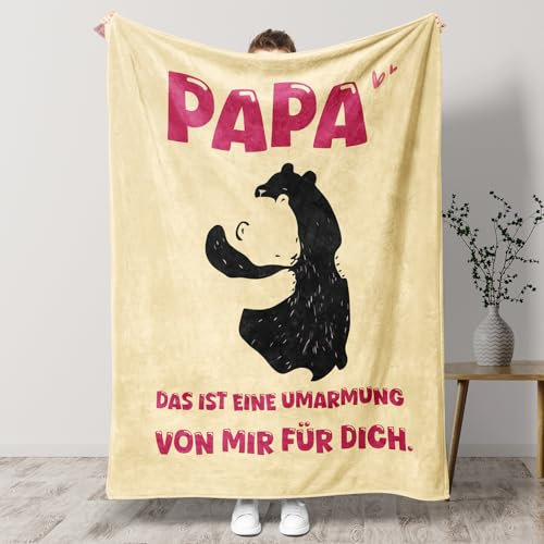 KAAYEE Valentinstag Papa Geschenk, Weiche Decke Papa zum Weihnachten Geburtstag Vatertag, Geburtstagsgeschenk Vatertagsgeschenk für Vater