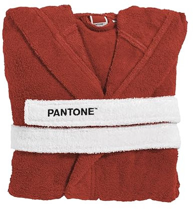PANTONE - Accappatoio Uomo e Donna in Spugna con Cappuccio e Ampie Tasche in Cotone 100% Certificato Oeko-Tex 400 gr/mq, Accappatoio Donna e Uomo Morbido e Assorbente con Gancio e Passanti in Cintura