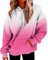 Generisch Oversize Kapuzenpullover Damen Farbblock Langarm Winterpullover Aufdruck Locker Lustig Pullover Lässig Kordelzug Sweatshirt mit Kapuze Vintage Hoodie Sport Pulli Langarmshirt mit Taschen