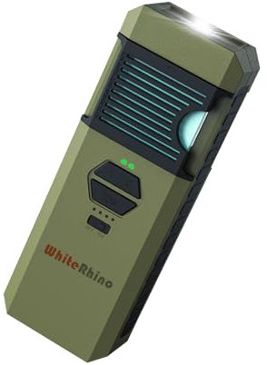 WhiteRhino Dispositivo Antimosquitos 3 en 1 para Exteriores con Linterna, Repelente Eléctrico con Calentamiento Doble Cara, Impermeable IP67, Batería de 9000mAh para Patio, Jardín y Viajes(Verde)