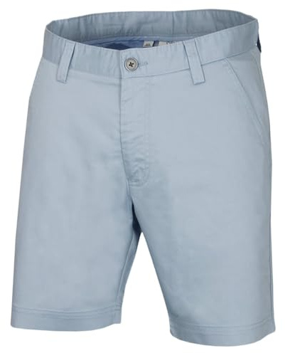 Calvin Klein Mens Campus Chino Lightweight Shorts - Ice Blue - 38 Waist