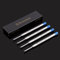 Scriveiner 4 Kugelschreiberminen Design-Stifte - Sicherheits-Keramik Nicht trockener Roller Pen Mine M - Kugelschreibermine Blau Medium