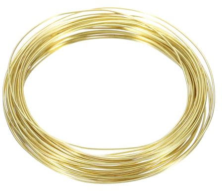 QUARKZMAN 1mm/18 Gauge Alambres De Cobre Para Hacer Joyas Dorado Brillante | 1 Rollo Artesanal 10m, Alambres Resistentes A La Descoloración Para Suministros De Joyería