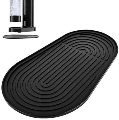 Silikonmatte Kompatibel mit Sodastream Crystal 3.0, Abtropfmatte Silikon, Silikon Unterlage Schützt die Küchenarbeitsplatte für SodaStream Wassersprudler wasserdicht und rutschfest