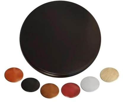 EZAYMSNY Großer Drehteller Holz 80 cm Drehtablett 360° Drehbare Servierplatte Rund für Festessen Familienabende Stilvolle Tischdekoration Organizer Glatte Drehung