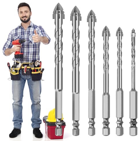 Juego de brocas de acero inoxidable con dientes de sierra de cuatro filos, brocas excéntricas multifunción de metal duro dentadas, 4/5/6/8/10/12 mm, broca excéntrica de alta resistencia con 4 cortes