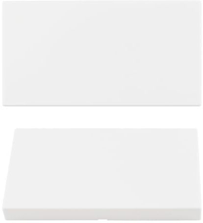 UFURMATE Blindabdeckung, Wandplatte, 94 x 175 mm, schraubenlos, einrastbar, Kunststoff, Wandlochabdeckung, 2-fach, blanko, unbenutzte Geräteausgangsabdeckung (weiß/erhöht), 2 Stück