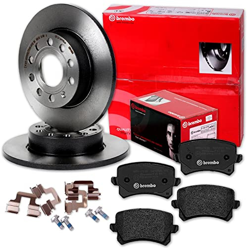 brembo Bremsscheiben 282mm + Beläge hinten | 08.A202.11 + P85109 für Passat CC 3C 357 358 B7 B6