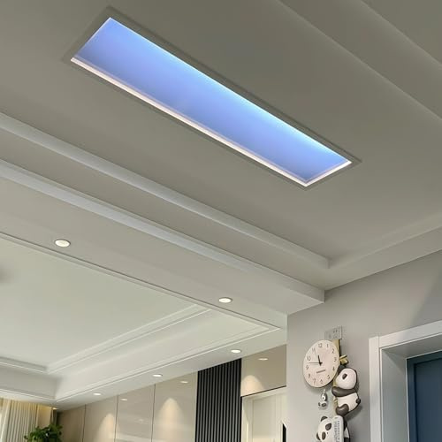 Gvqng Intelligente Deckenleuchte Mit Blauem Himmelslicht, Klares Himmelslicht, Sonnenlichtlampe, Oberlicht Mit NatüRlichem Licht, Intelligentes öKosystem,Embedded,60 * 60cm1pcs