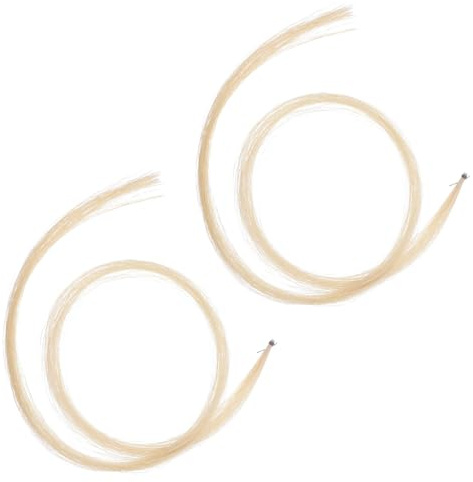 Abaodam 2 Jeux de Crins d'Archet en Crin de Cheval Naturel 78 CM pour Violoncelle Erhu et Violon – Accessoires pour Instruments à Cordes Frottées Usage Quotidien et Festivals