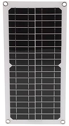 Rcniso Panneau Solaire 18 W 12 V, Chargeur Semi-flexible Monocristallin avec Sortie USB pour Maison, Voiture, Bateau, Extérieur
