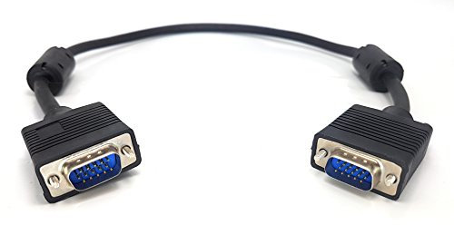 MainCore 50cm Long (15pin) VGA/SVGA to VGA/SVGA Male to Male Cable Lead for Monitors, Projectors, PC, Laptops, HDTVs, Cash Register...etc (Available in 0.50m, 1m, 2m, 3m, 5m, 7m, 10m, 15m) (0.50m)