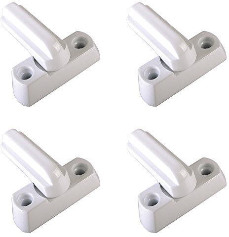 4pcs/8pcs/12pcs Sash Blocker Window Jammer - White Zinc Cast Alloy - Extra Security Locks for UPVC/PVC Door/Window Restrictor Lock (4)